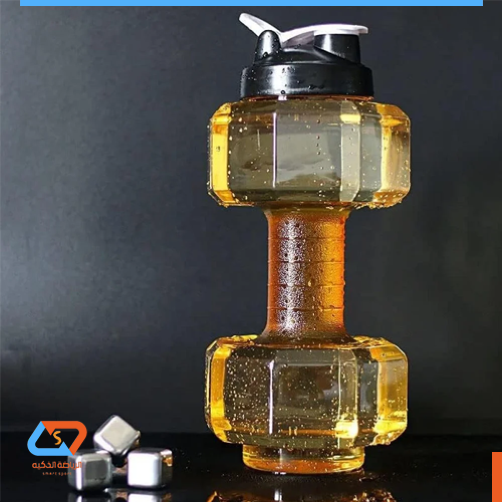 زجاجة مياه على شكل اثقال 2.6 لتر