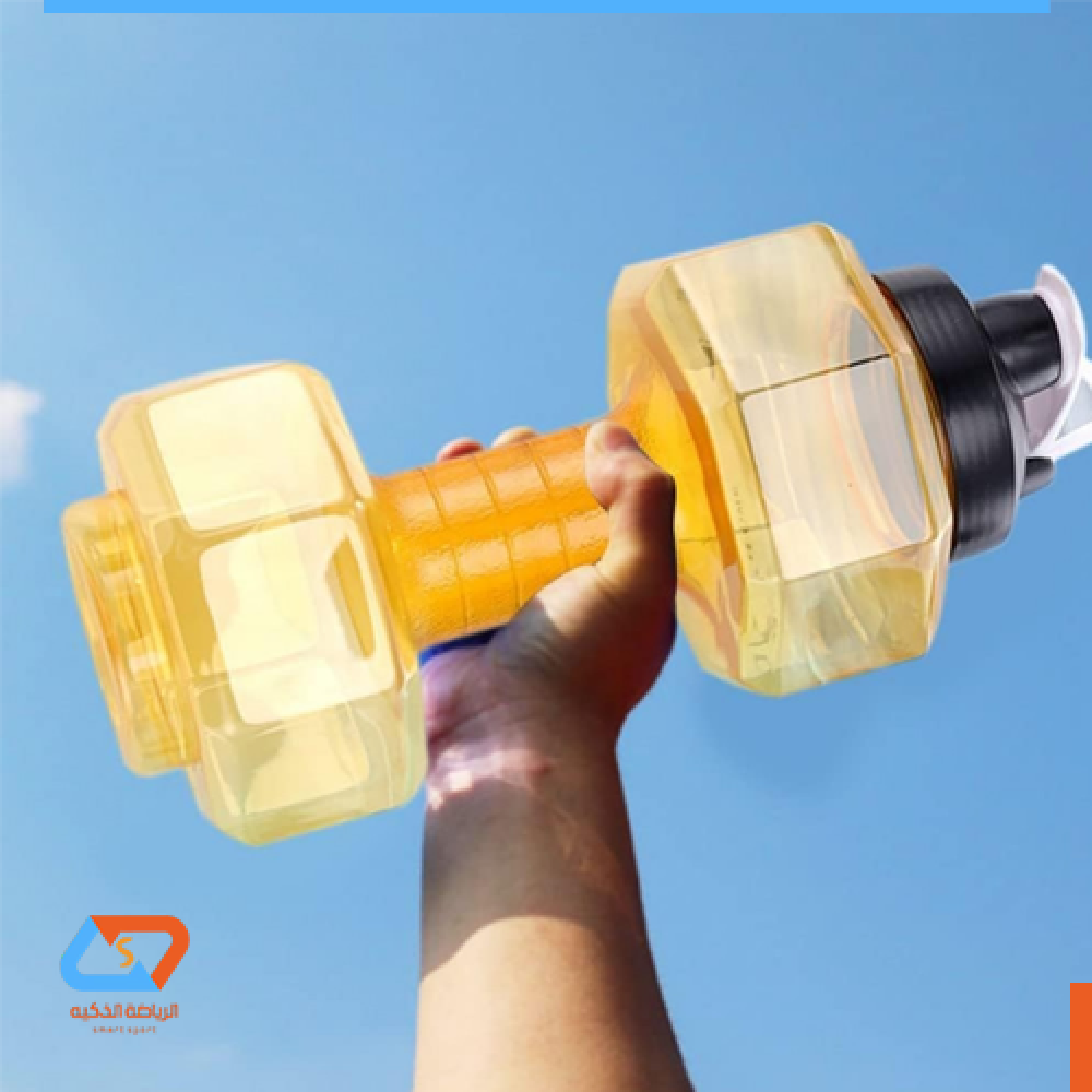 زجاجة مياه على شكل اثقال 2.6 لتر