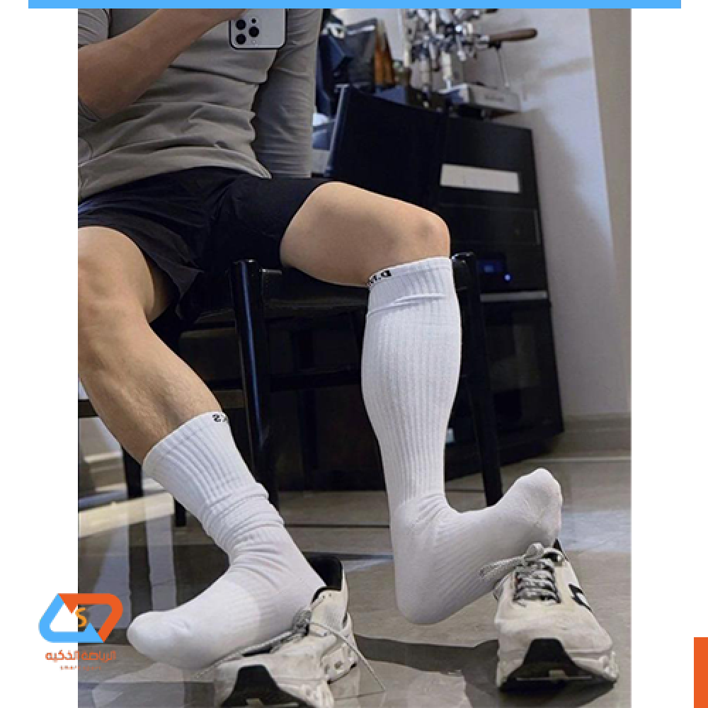 شراب اسود وسط رجالي قطن من متجر الرياضة الذكية