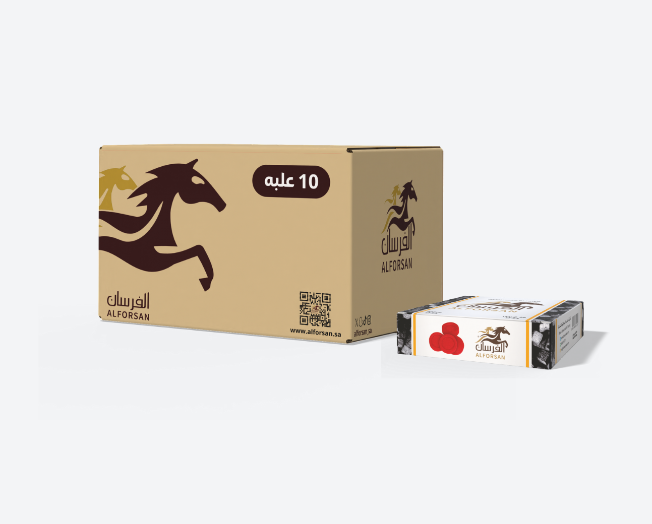 10 علب فحم الفرسان للبخور - 40 قرص