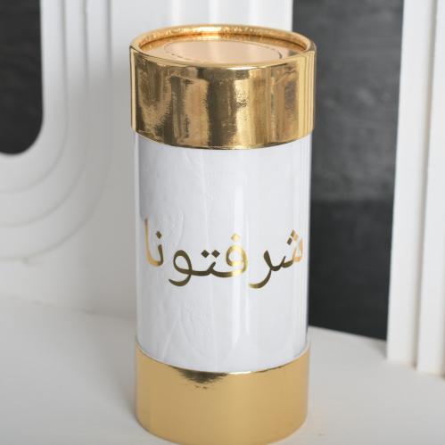مجموعه (12) مناديل اسطواني ذهبي بي عبارة شرفتونا م...