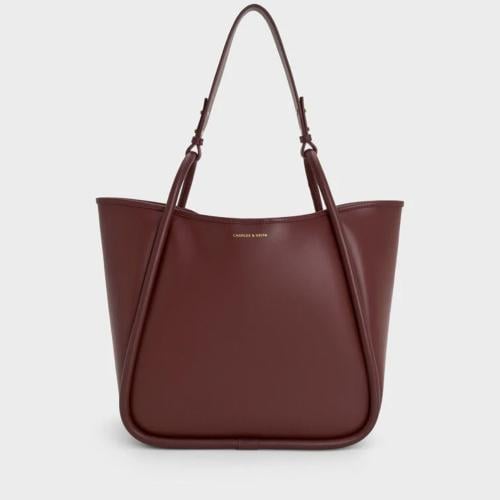 Lyla Tubular Slouchy Tote Bag - Mulberry Plum