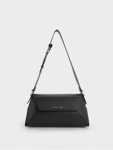 Nasrin Geometric Shoulder Bag -Noir