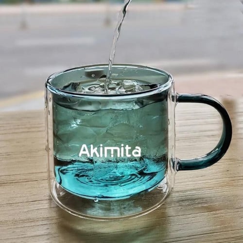 كوب زجاجي - Akimita - أخضر