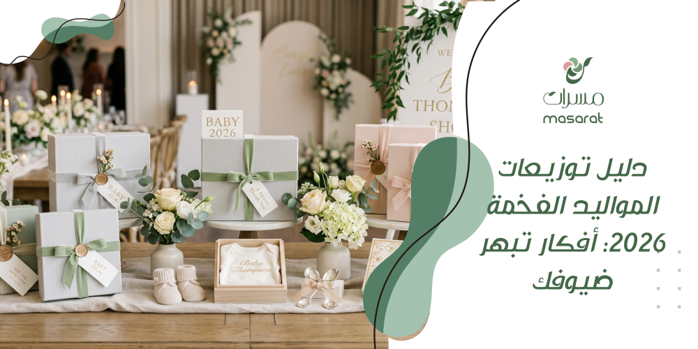 دليل توزيعات المواليد الفخمة 2026: أفكار تبهر ضيوفك