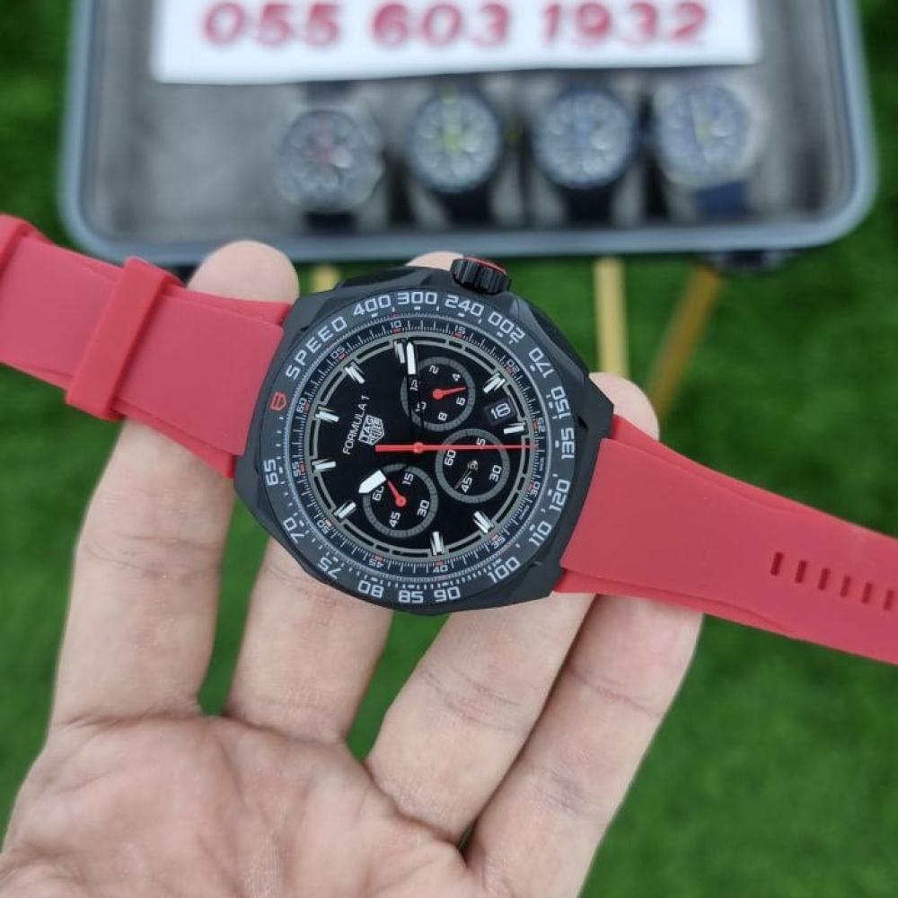 ساعة تاغ هوير فورمولا وان اطار اسود
