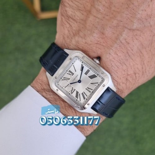 ساعة كارتير ماستر كواليتي سانتوس دومو - مينا ابيض