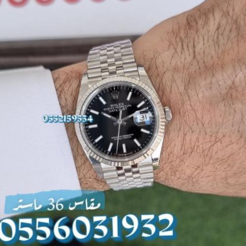 ساعة رولكس مقاس 36 ملم – مينا أسود