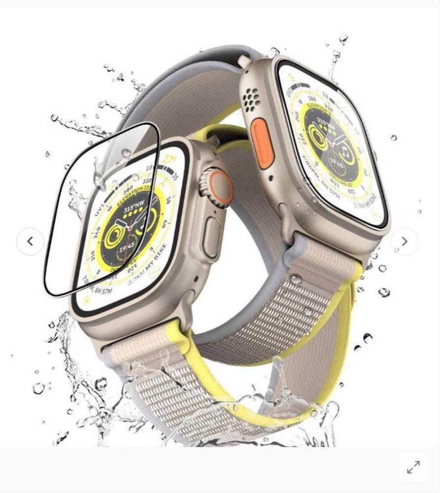 حماية ساعة ابل الترا 49 ملي HD من الزجاج المقوى مضادة للخدش وخالية من اي فقاعات  = 6975675081705