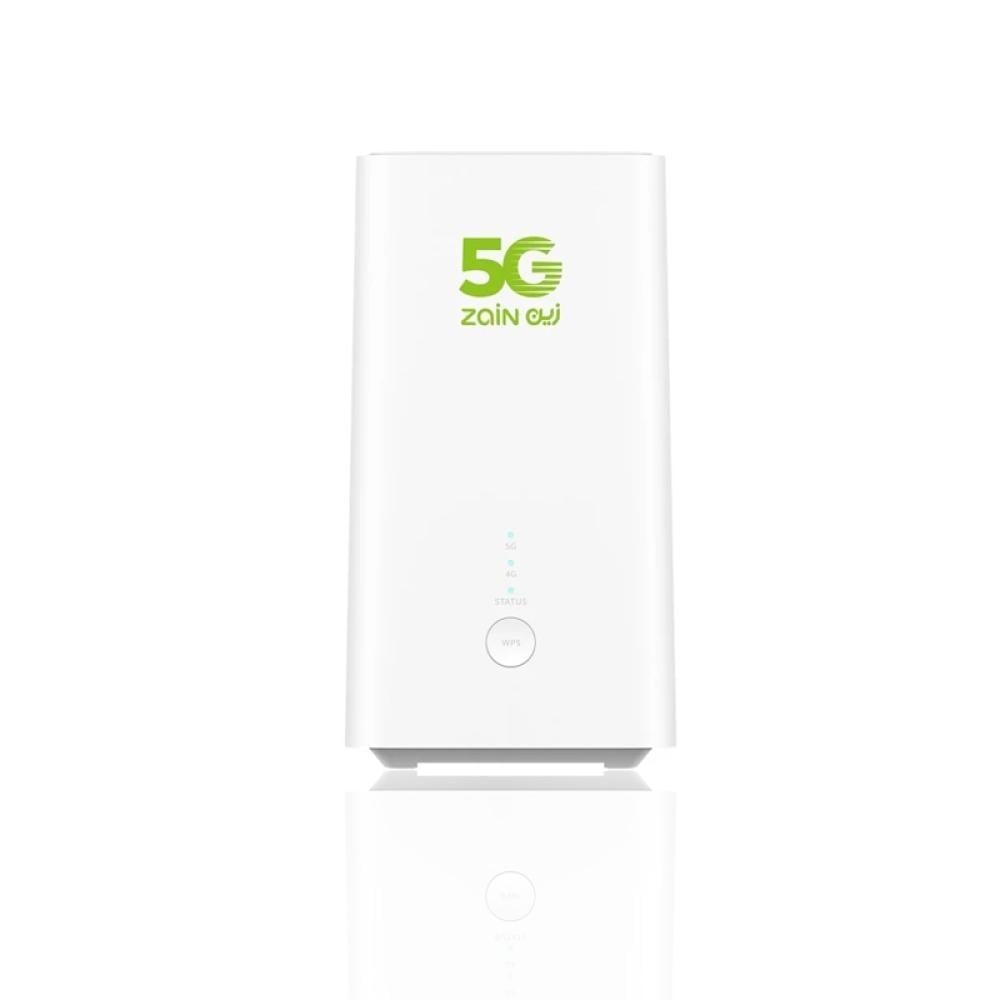 راوتر زين  فايف جي 5G CPE 5 - أحدث إصدار من زين فائق السرعة واي فاي 6 سرعة تحميل تصل إلى 3600 ميجابت في الثانية H155-383 ابيض  = 6975508991799