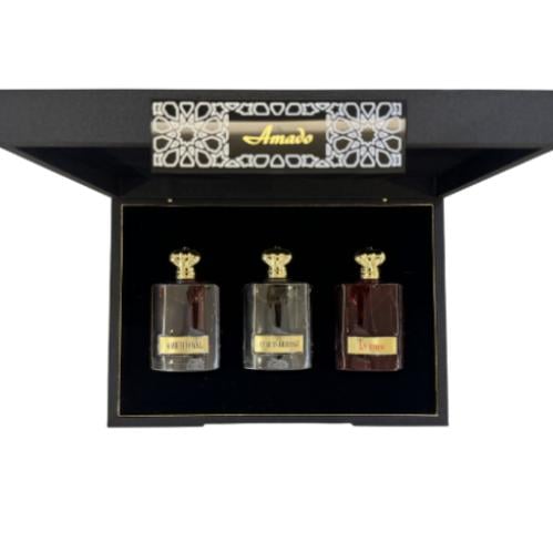 طقم فاخر لعطور أمادو من ثلاثة عطور