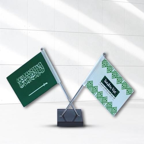 ستاند كرستال مكتبي بالأعلام