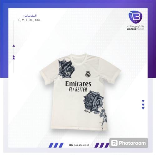 تيشيرت ريال مدريد Y3 الابيض 23/24 جماهير