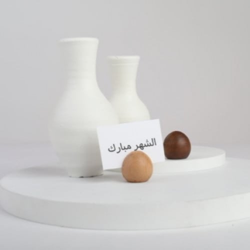 حامل الخشبي للكروت (حبتين)