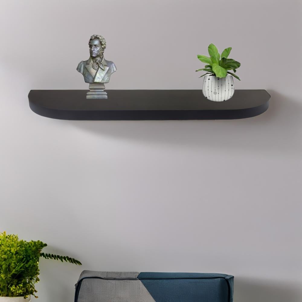 رف جداري نصف بيضاوي اسود