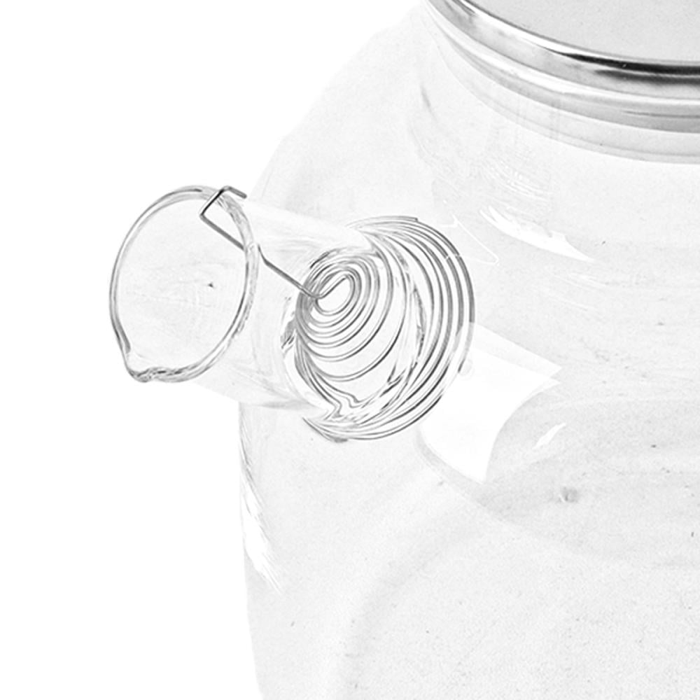 إبريق شاي زجاج البروسليكات , مقاوم للحرارة والبرودة - 1500 مل