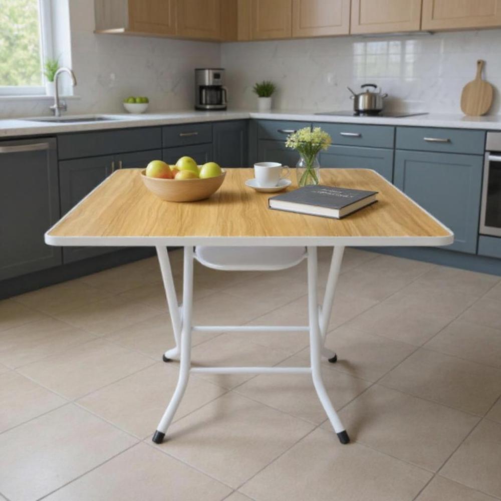 طاولة خشب قابلة للطي بتصميم عصري - بني فاتح