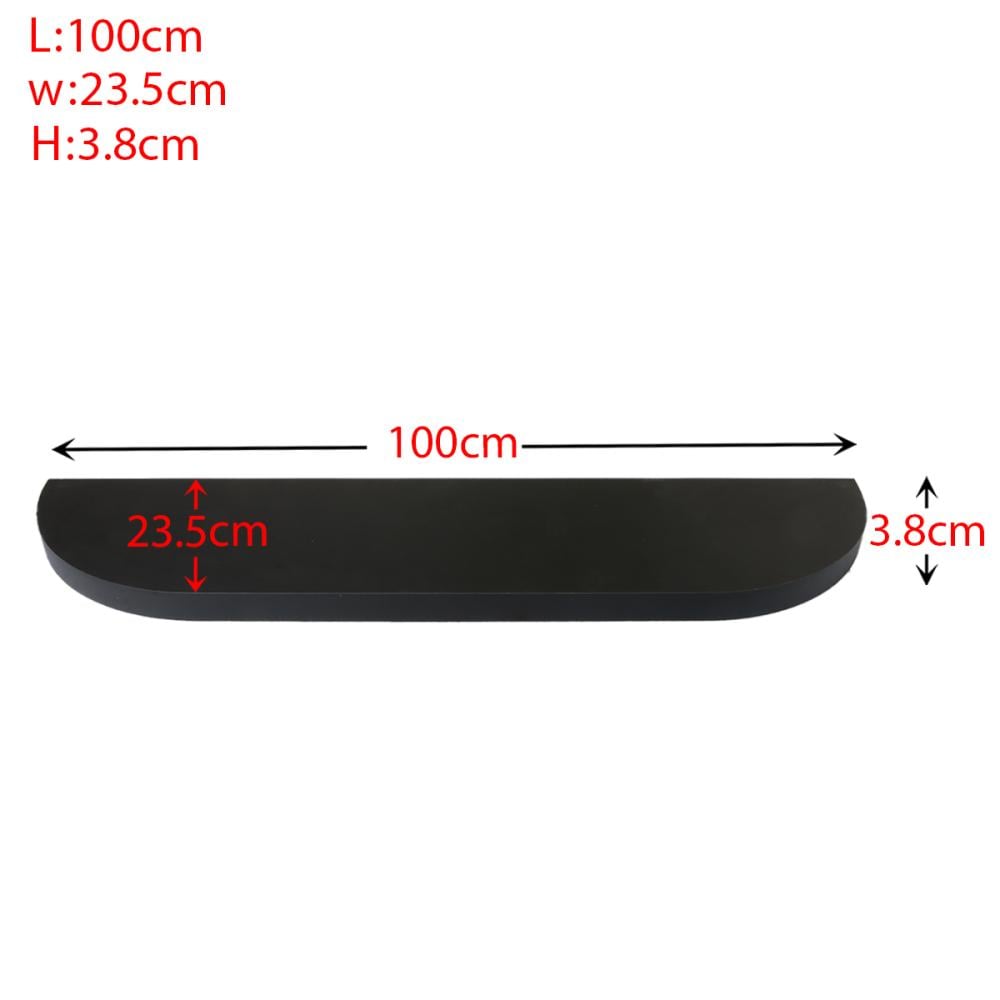 رف جداري نصف بيضاوي اسود