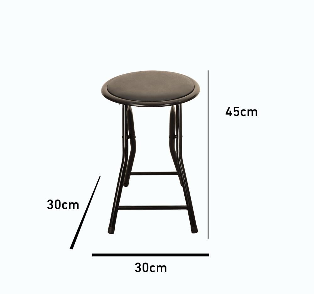 كرسي جلوس دائري قابل للطي لون أسود