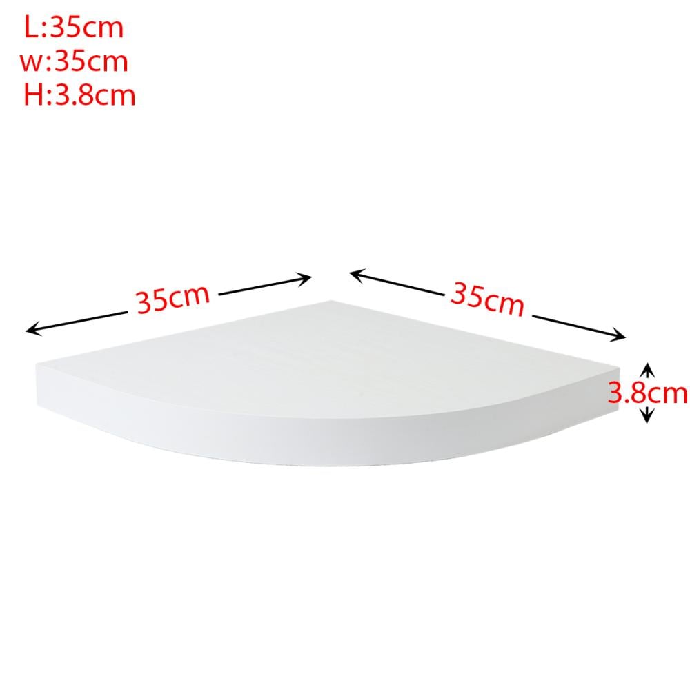 أرفف جدارية خشب ابيض