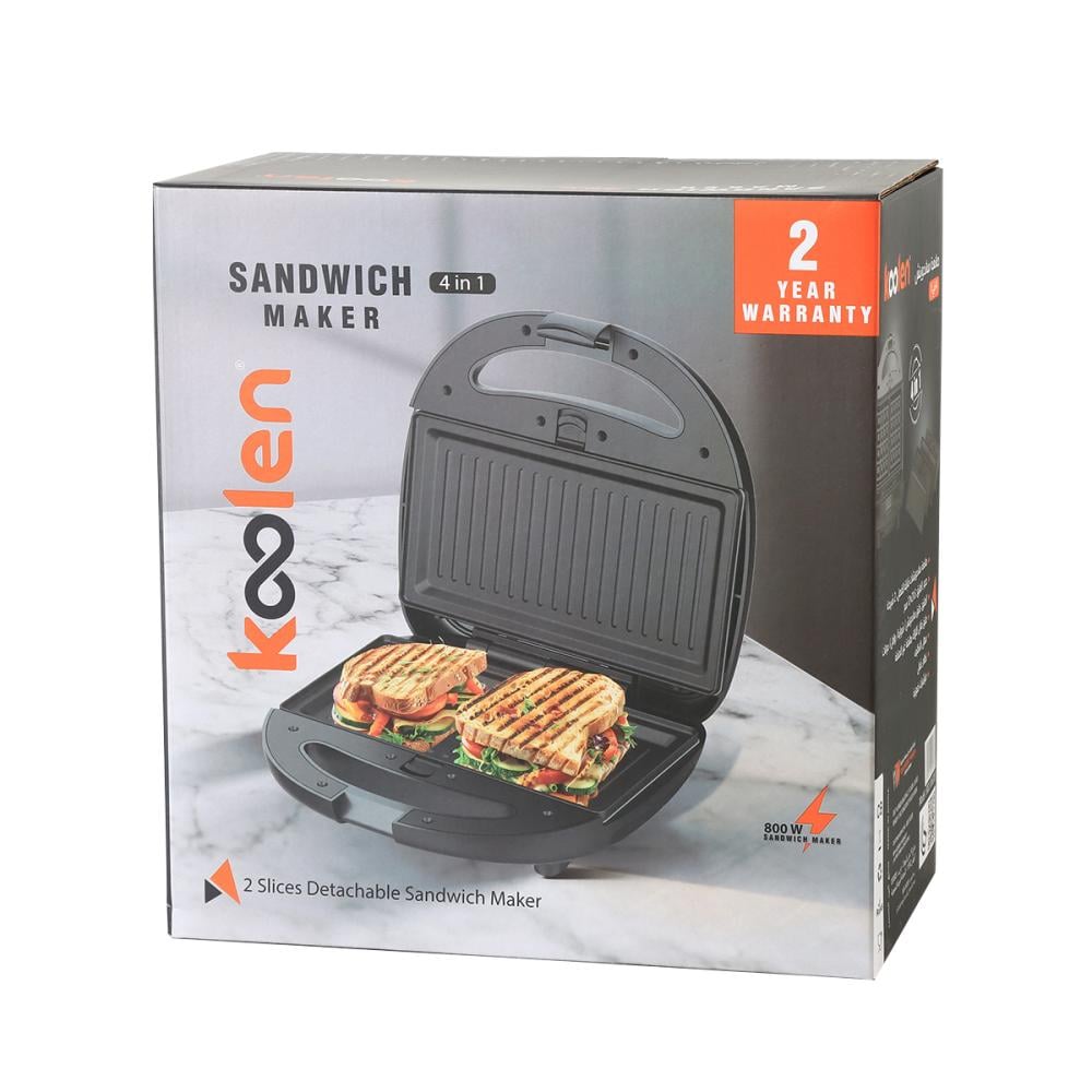 كولن صانعة الساندويتش 4في 1 بقدرة 800 واط جهاز واحد لأشهى الوجبات