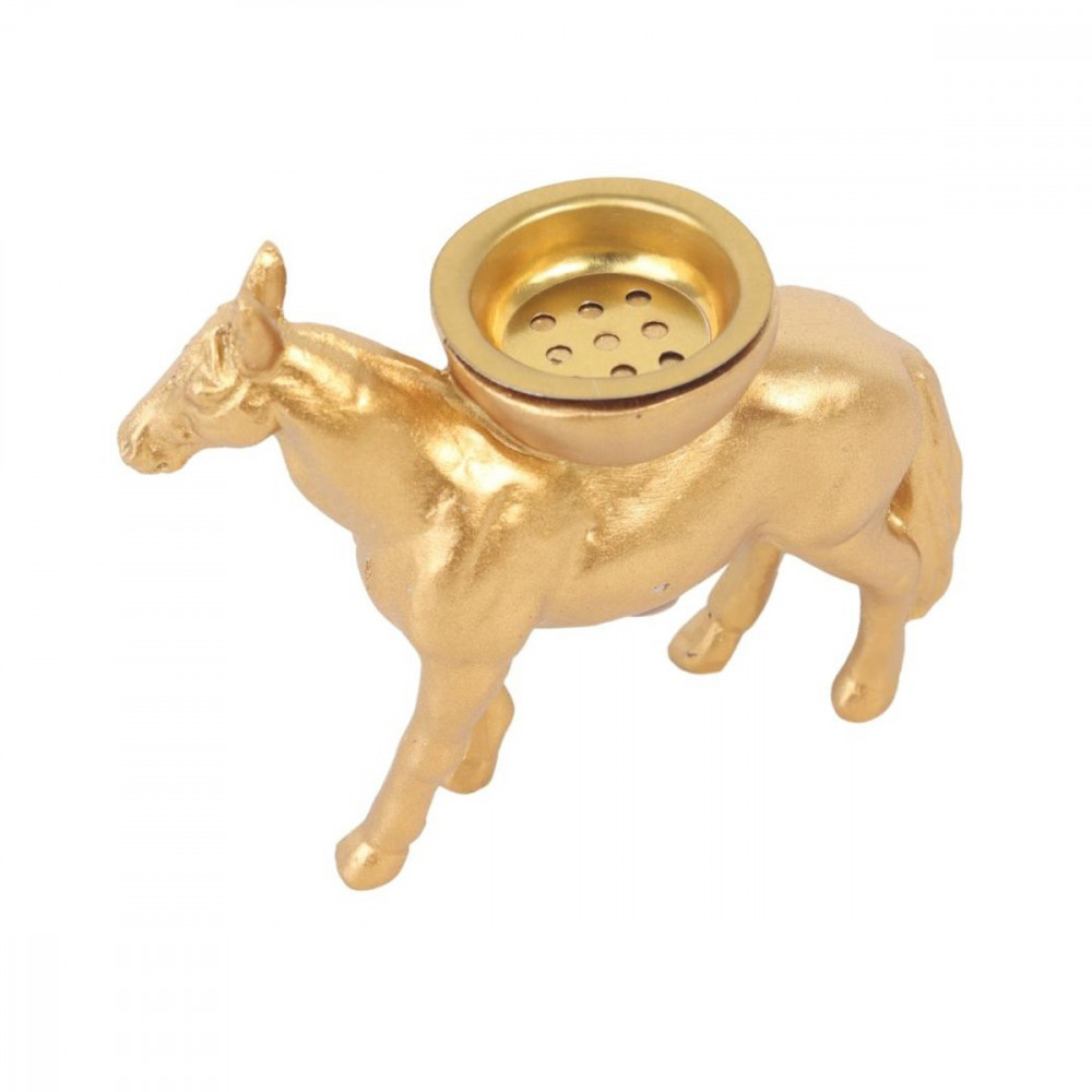 مباخر بولي شكل مجسم حصان باللون الذهبي
