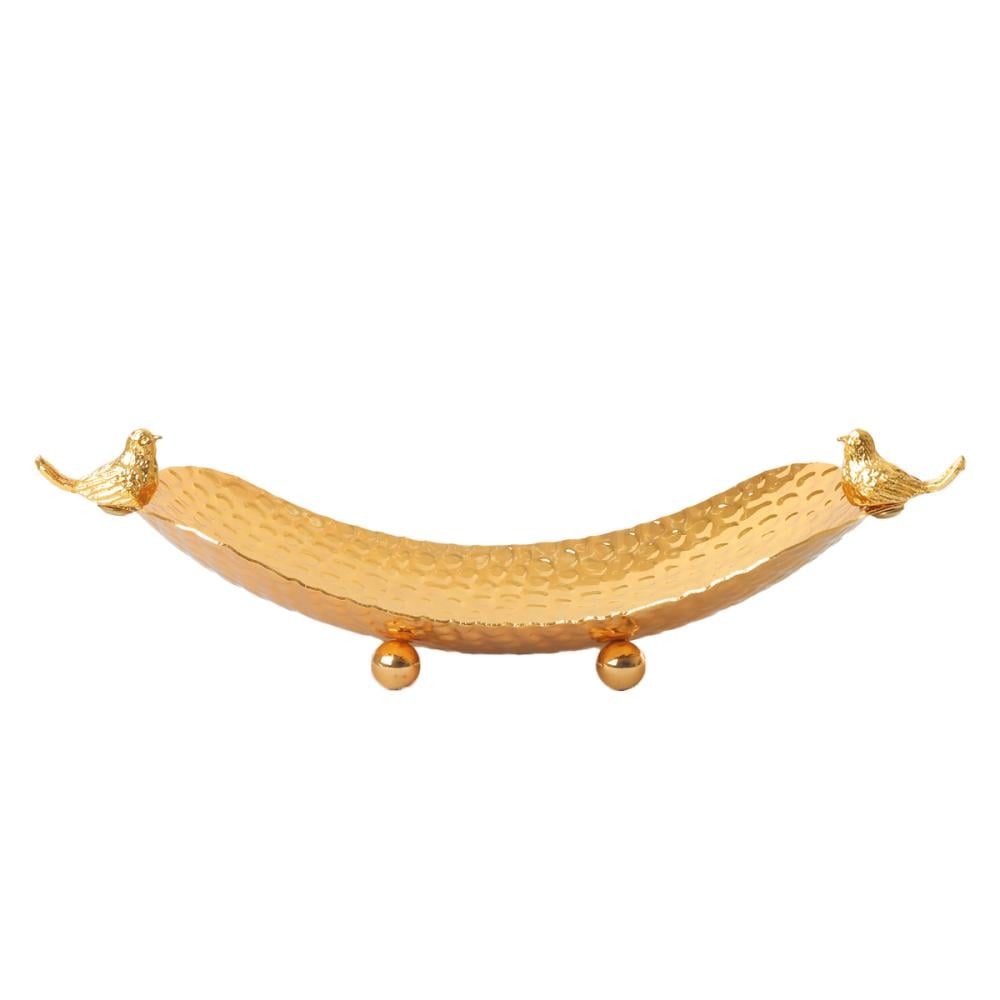 صحون تقديم ذهبية مزخرفة