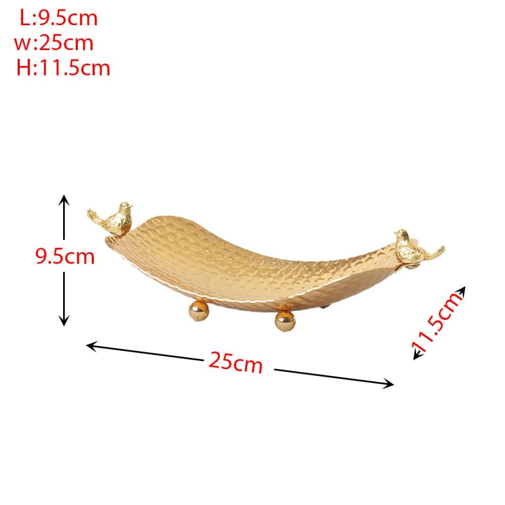 صحون تقديم ذهبية مزخرفة