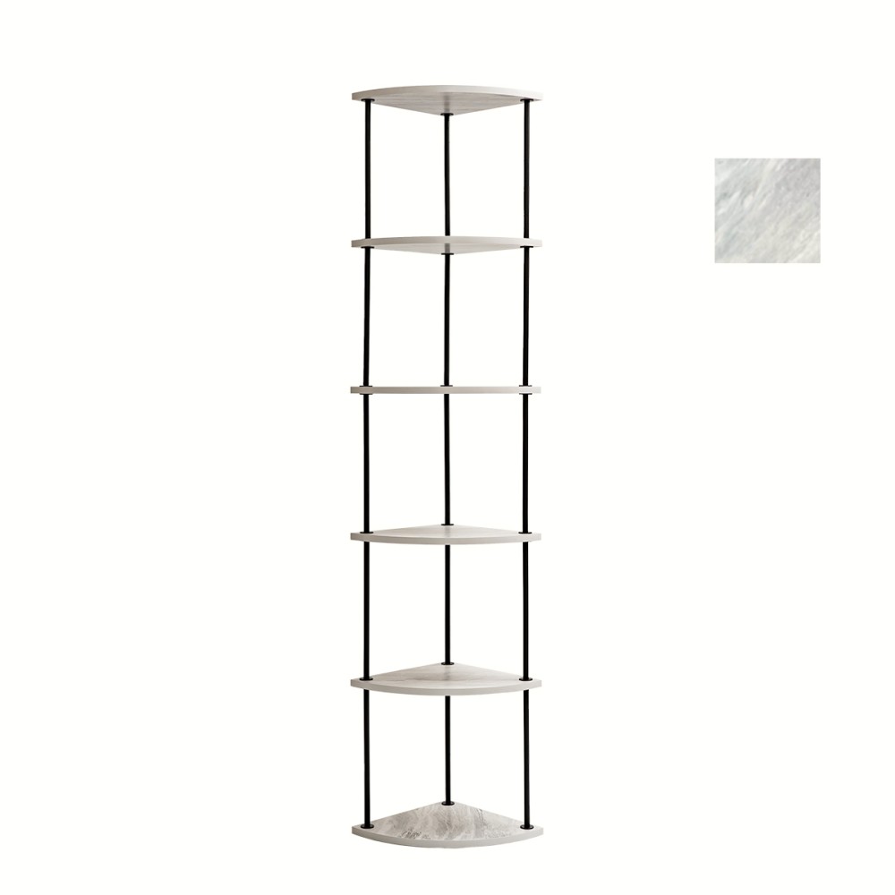 رف زاوية خشبي 6 ادوار