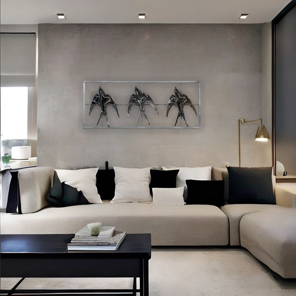 لوحة جدارية طيور مستطيلة