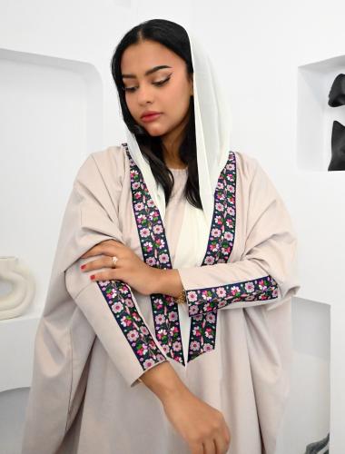 عباية قطن غبار الورد