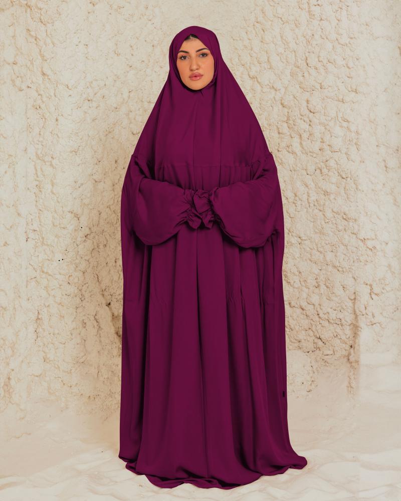 شرشف صلاة عنابي - بخنق مطاط
