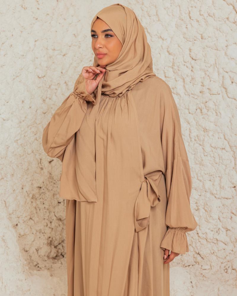 شرشف صلاة كافيه فاتح - لف بربطة جانبية