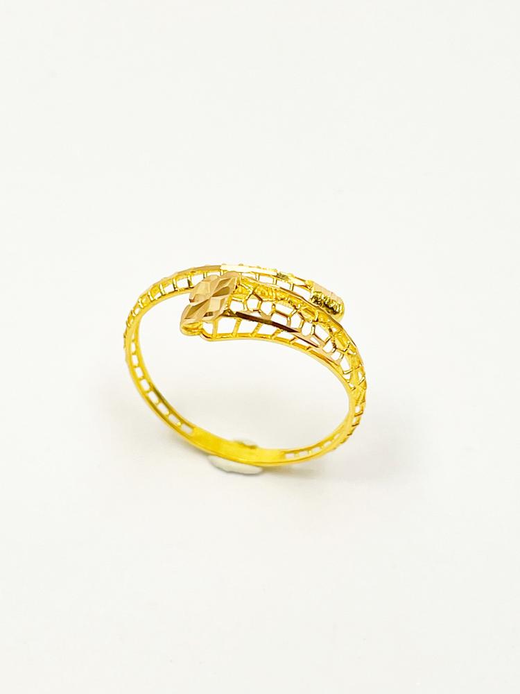 خاتم ذهب ناعم بتصميم أنيق-عيار21.