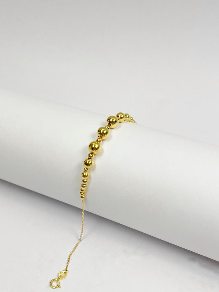 إسوارة ذهب كرات أنيقة-عيار 21.