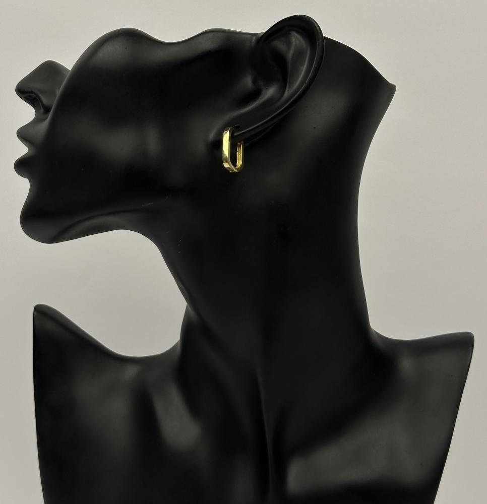 حلق ذهب كلاسيكيبحلقة سميكة- عيار18.