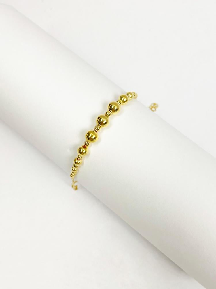 إسوارة ذهب كرات أنيقة-عيار 21.