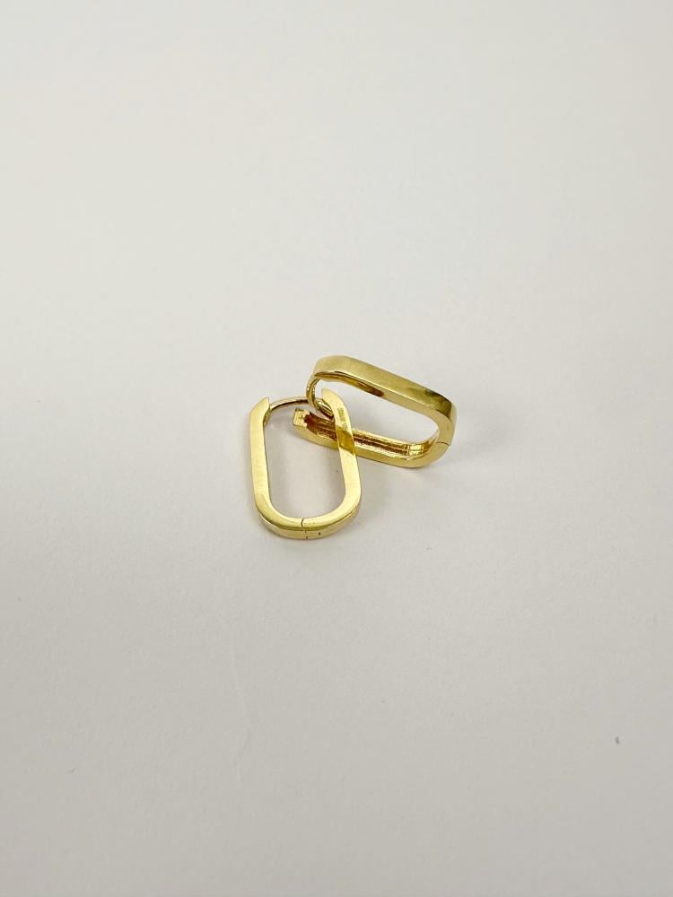 حلق ذهب كلاسيكيبحلقة سميكة- عيار18.