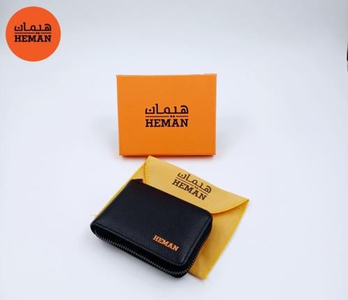 محفظة بطاقات بسحاب جلد هيمان