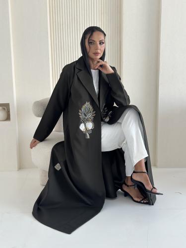 عباية كريب خضراء