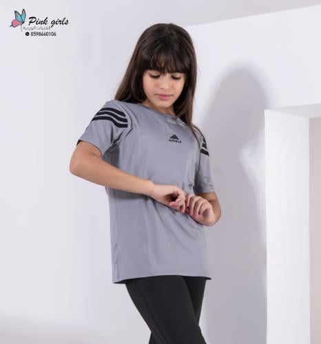تيشيرت اديداس رياضي باكمام قصيرة وياقة مستديرة (رم...
