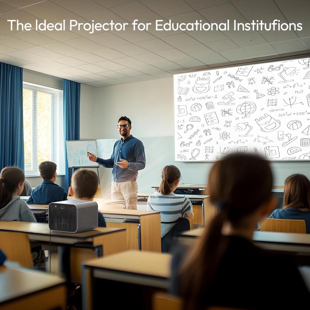 شاشة عرض بروجكتر منزلي باينتك ار 90 ماكس 300 بوصة مع 2 ميكروفون Byintek R90 Max Smart Projector