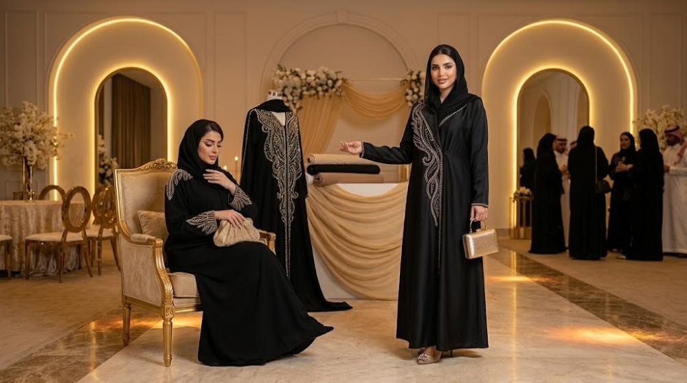 عبايات مناسبات فخمة بالشك اليدوي: كيف تختارين إطلالتك الملكية في الأعراس والمناسبات الكبرى؟