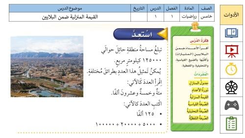 عروض بوربوينت رياضيات خامس الفصل الدراسي الأول