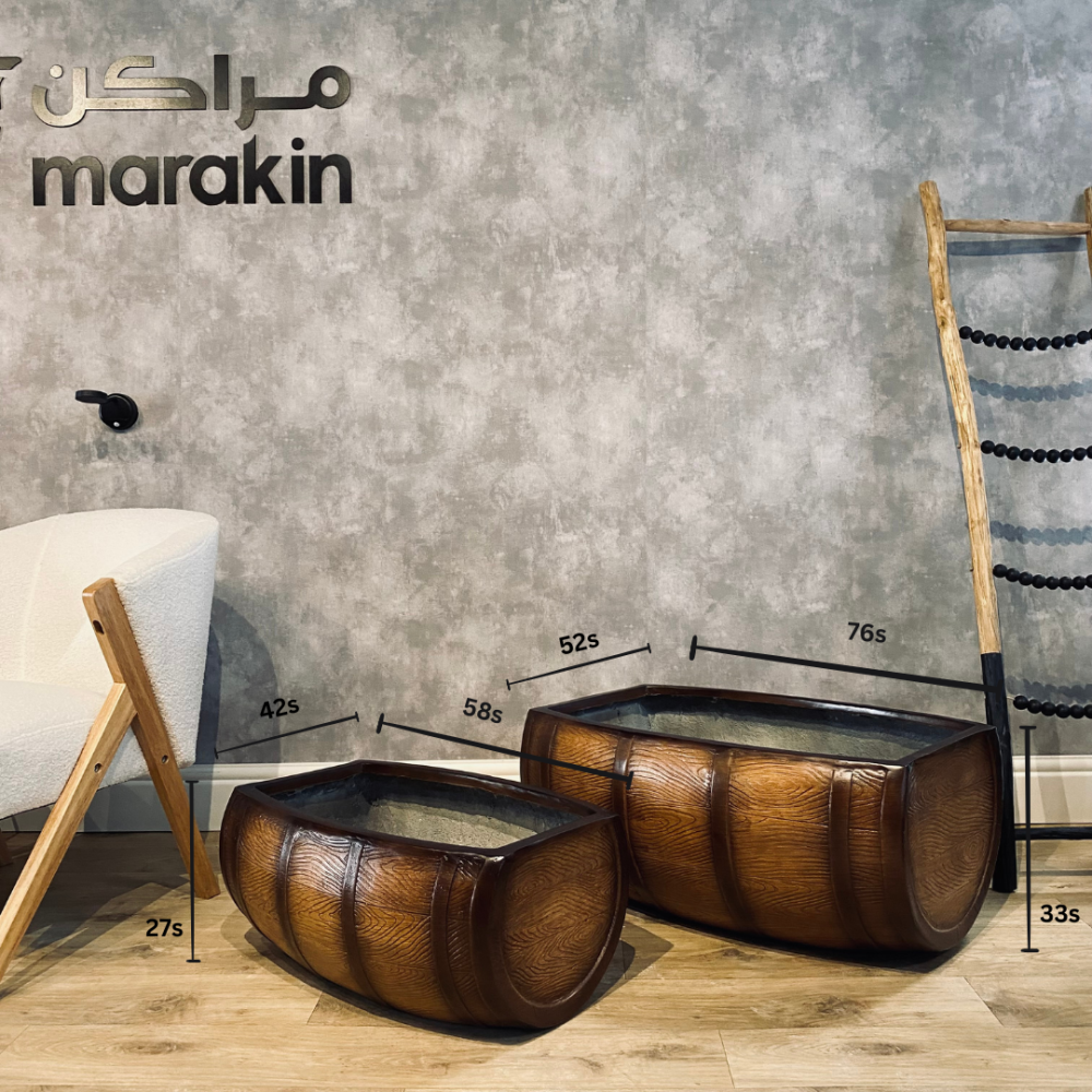 طقم مراكن برميل ريفي 2 قطع