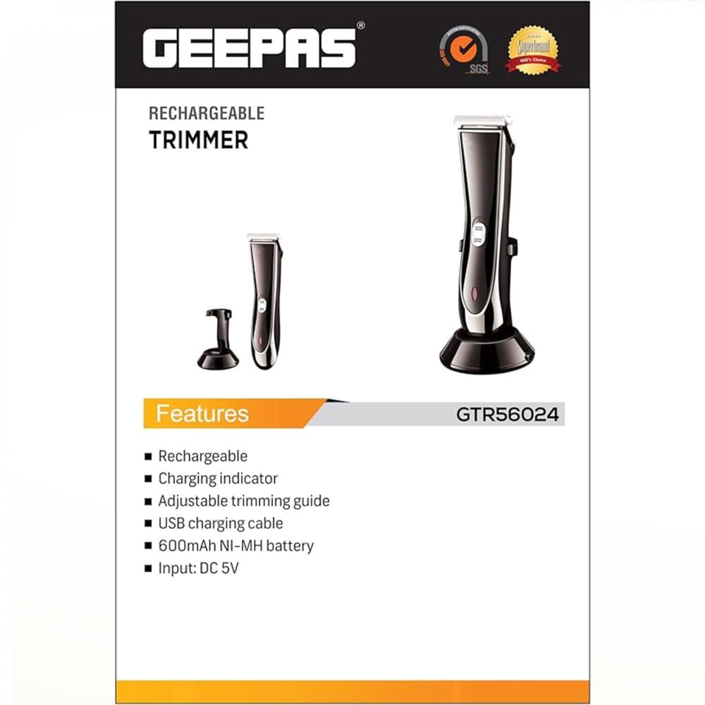 GEEPAS TRIMMER - ماكينة حلاقة وتشذيب جيباس (GTR56024)