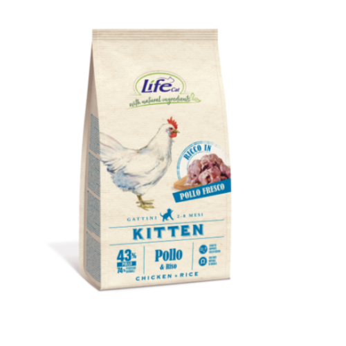 Life Cat Kitten بالدجاج والرز