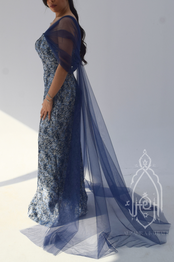 فستان سهرة أزرق