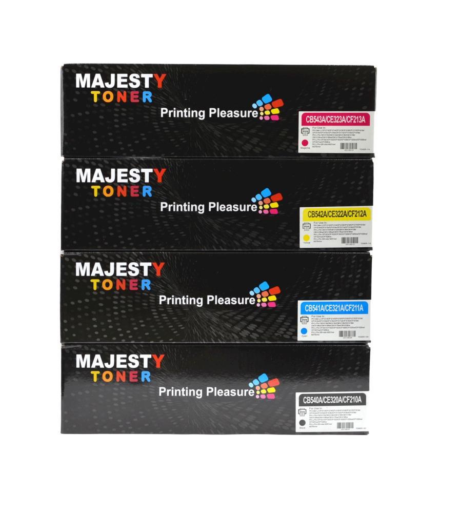 مجموعة خراطيش حبر ماجيستي متعددة الألوان CF210A/CF211A/CF212A/CF213A لطابعات HP Color LaserJet Pro 200