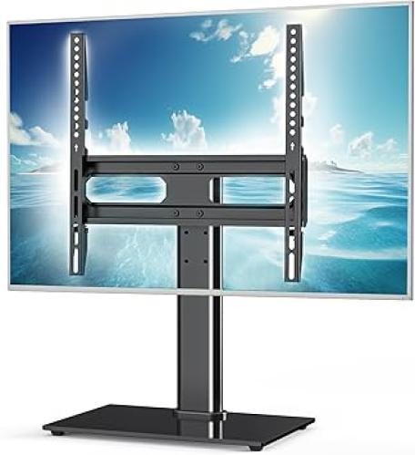 GLASS TOP TV TABLE TOP FROM 32 to 65 inches